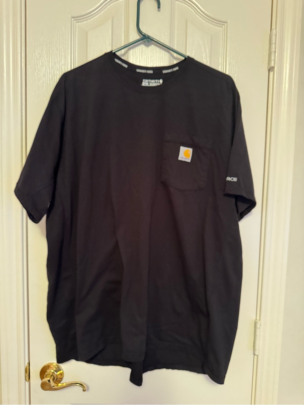 Carhartt Black Pocket Short-Sleeve T-Shirt with Logo Patch